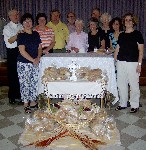 Gathering around the altar on Bread of Life Sunday Liturgy on August 20, 2006